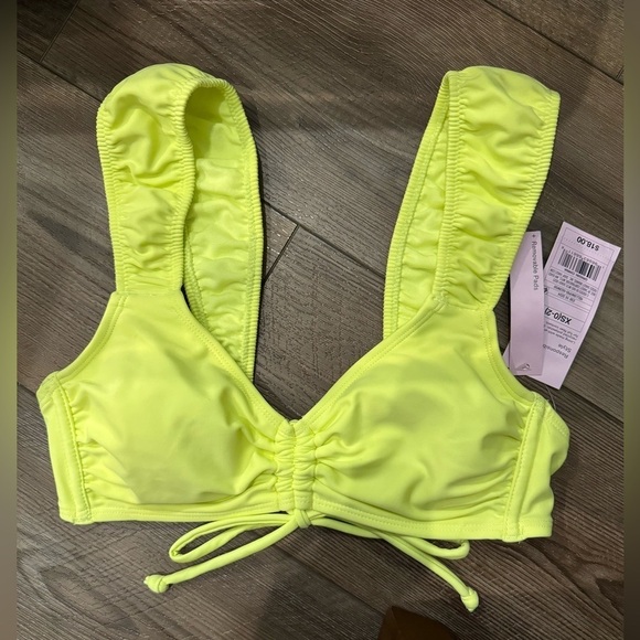 Wild Fable Women’s Tie Front Cap Sleeve Bralette Bikini - Picture 4 of 4